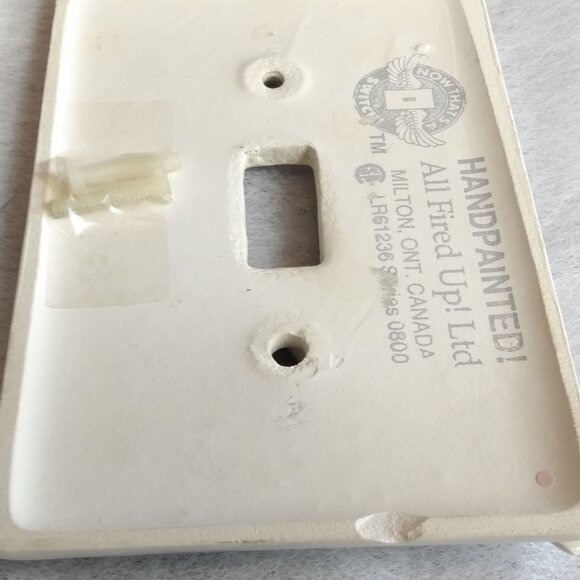 Vintage 80s All Fired Up-Hand Painted Hummingbirds Light Switch Plates-Lot Of 5 - Picture 10 of 12